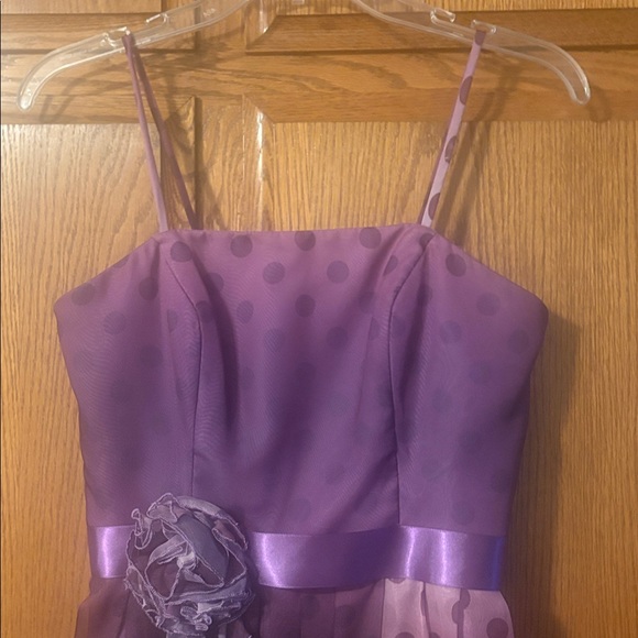 Purple ombré polka dot dress with detachable straps - Picture 2 of 11